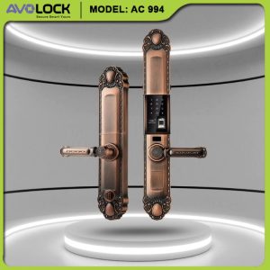 Khóa cửa vân tay tân cổ điển Avolock AC 994 – Sang trọng, bền bỉ cho cửa đại sảnh